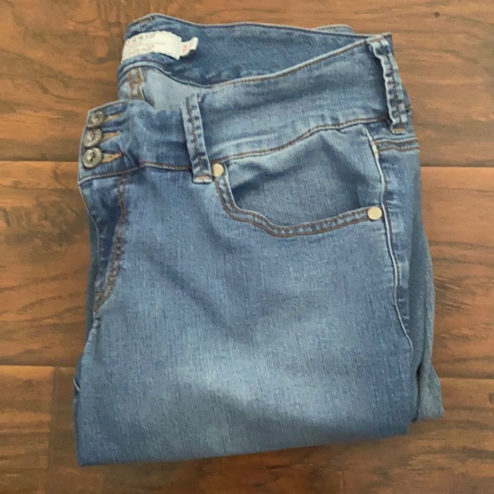 Torrid Blue Denim Factory Distressed Jeans Casual Modern